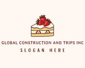Baking - Strawberry Shortcake Cake logo design