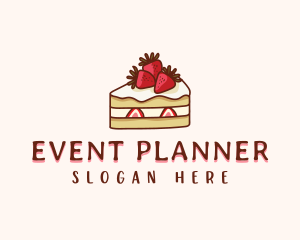 Fruit - Strawberry Shortcake Cake logo design