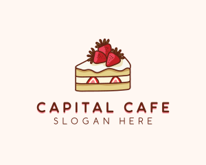 Strawberry Shortcake Cake logo design