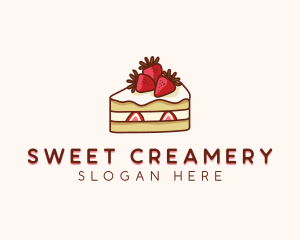 Strawberry Shortcake Cake logo design