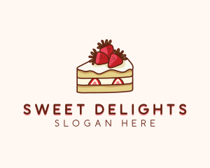 Strawberry Shortcake Cake logo design