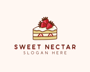 Strawberry Shortcake Cake logo design