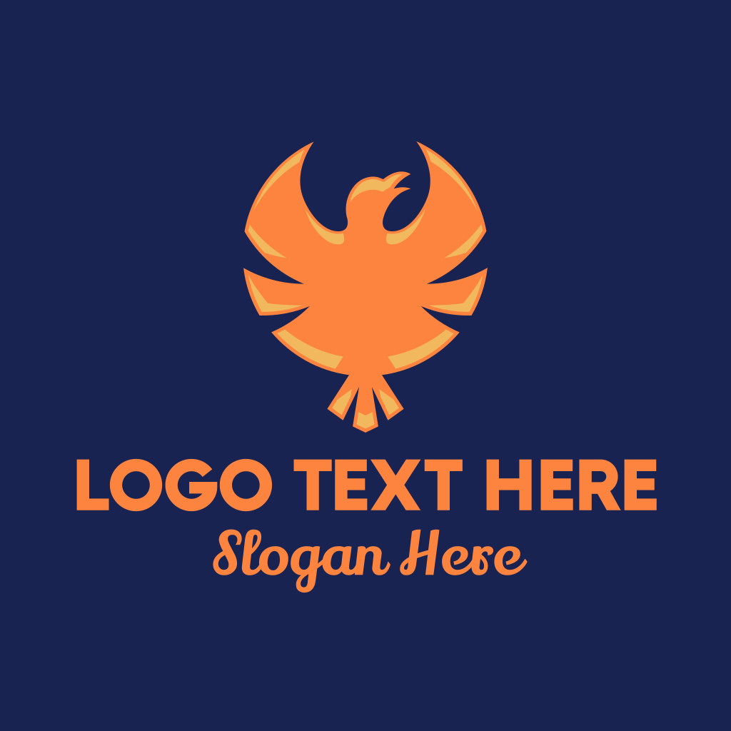 Orange Hawk Emblem Logo | BrandCrowd Logo Maker