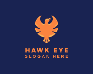 Hawk Bird Flying logo design