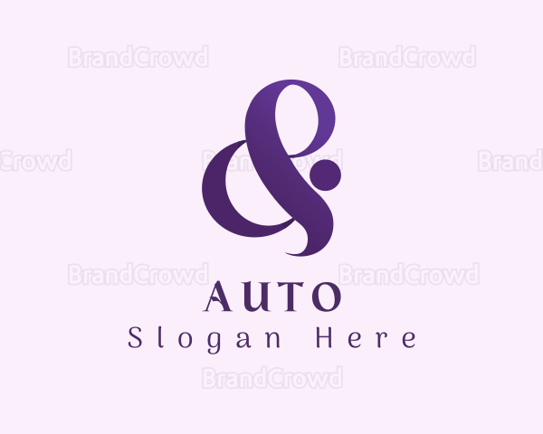Elegant Purple Ampersand Logo