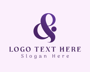 Elegant Purple Ampersand Logo