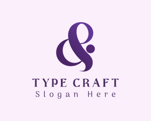 Elegant Purple Ampersand logo design