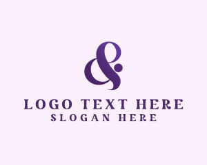 Modern - Elegant Purple Ampersand logo design