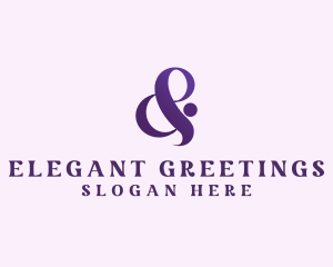 Elegant Purple Ampersand logo design