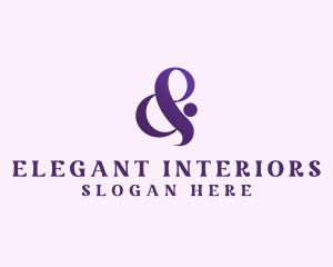 Elegant Purple Ampersand logo design