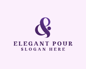 Elegant Purple Ampersand logo design