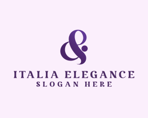 Elegant Purple Ampersand logo design