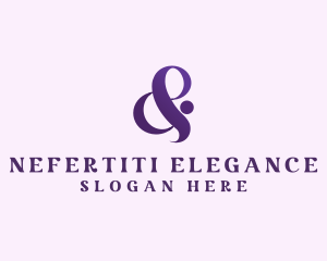 Elegant Purple Ampersand logo design