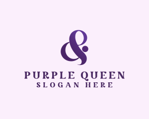 Elegant Purple Ampersand logo design