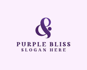 Elegant Purple Ampersand logo design