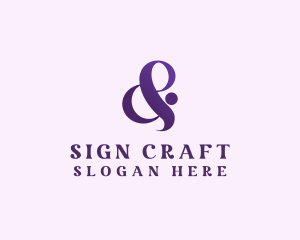 Elegant Purple Ampersand logo design