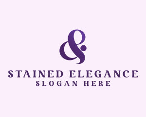 Elegant Purple Ampersand logo design