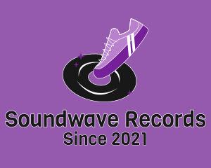 Vinyl Record Sneakers  logo design