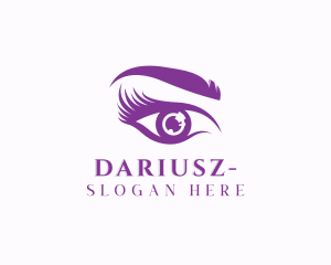 Beautician - Eyelash Eyebrow Makeup logo design