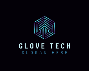 Cyber Tech Hexagon logo design