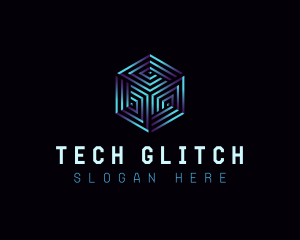 Cyber Tech Hexagon logo design