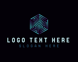 Cyber Tech Hexagon Logo