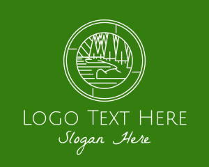 White - Travel Outdoor Forest logo design