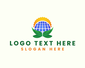 Ecofriendly - Solar Panel Power logo design