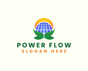 Solar Panel Power logo design