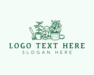 Landscaping Plants Gardening Logo