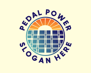 Solar Panel Electric Power logo design