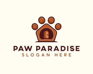 Paw - Pet Paw Kennel logo design