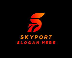 Airport - Eagle Pilot Letter S logo design