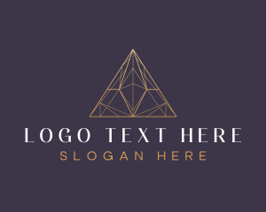 Banking - Luxury Pyramid Triangle logo design