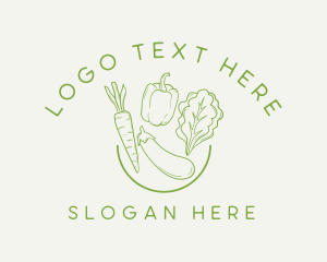 Vegan - Healthy Food Vegetables logo design
