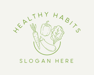 Healthy Food Vegetables logo design