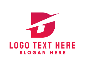 Fast - Gradient Tech Letter D logo design