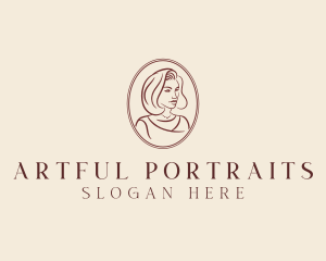 Portrait - Hairstylist Woman Salon logo design