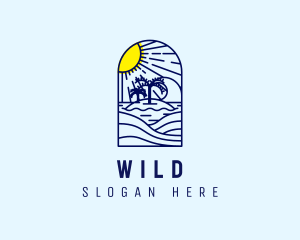 Pool - Sun Beach Ocean logo design