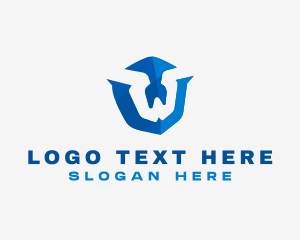 Security - Digital Media Letter W logo design
