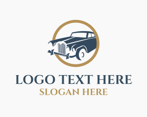 Old - Elegant Limousine Automobile logo design