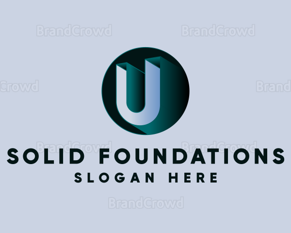 Generic 3D Letter U Logo