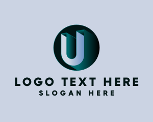 Gradient - Generic 3D Letter U logo design
