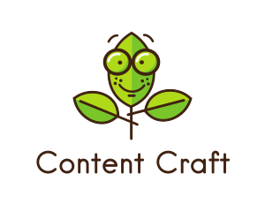 Cute Nerd Plant logo design