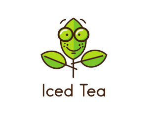 Cute Nerd Plant logo design