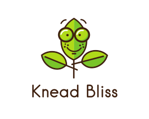 Cute Nerd Plant logo design