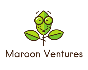 Cute Nerd Plant logo design