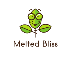 Cute Nerd Plant logo design