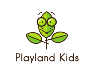 Cute Nerd Plant logo design