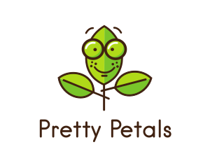 Cute Nerd Plant logo design